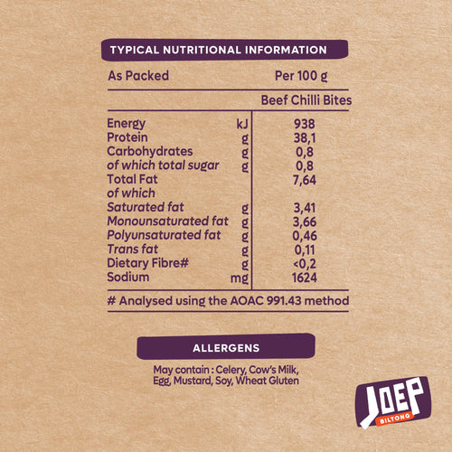 Joep Classic Beef Chilli Bites – 150g
